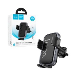 Suporte para Telemóvel Veicular Hoco Gravity H78 Vista Para Saída De Ar Tipo Push Metal Cinzento